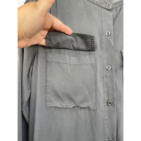 Suzy D London size small tencel jumpsuit made in Italy pewter/gray - Picture 10 of 12